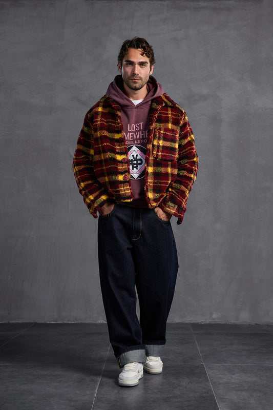 Bordo Armalı Kapüşonlu Sweatshirt 10002