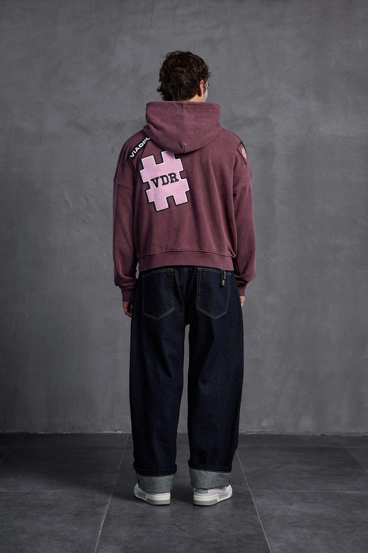 Bordo Armalı Kapüşonlu Sweatshirt 10002