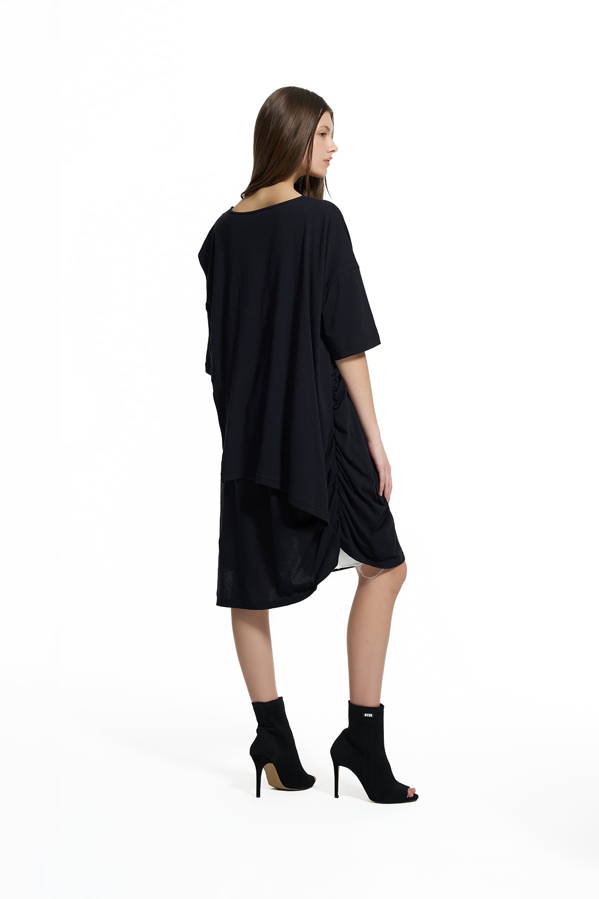 Siyah High-Low Oversize Tunik 19175