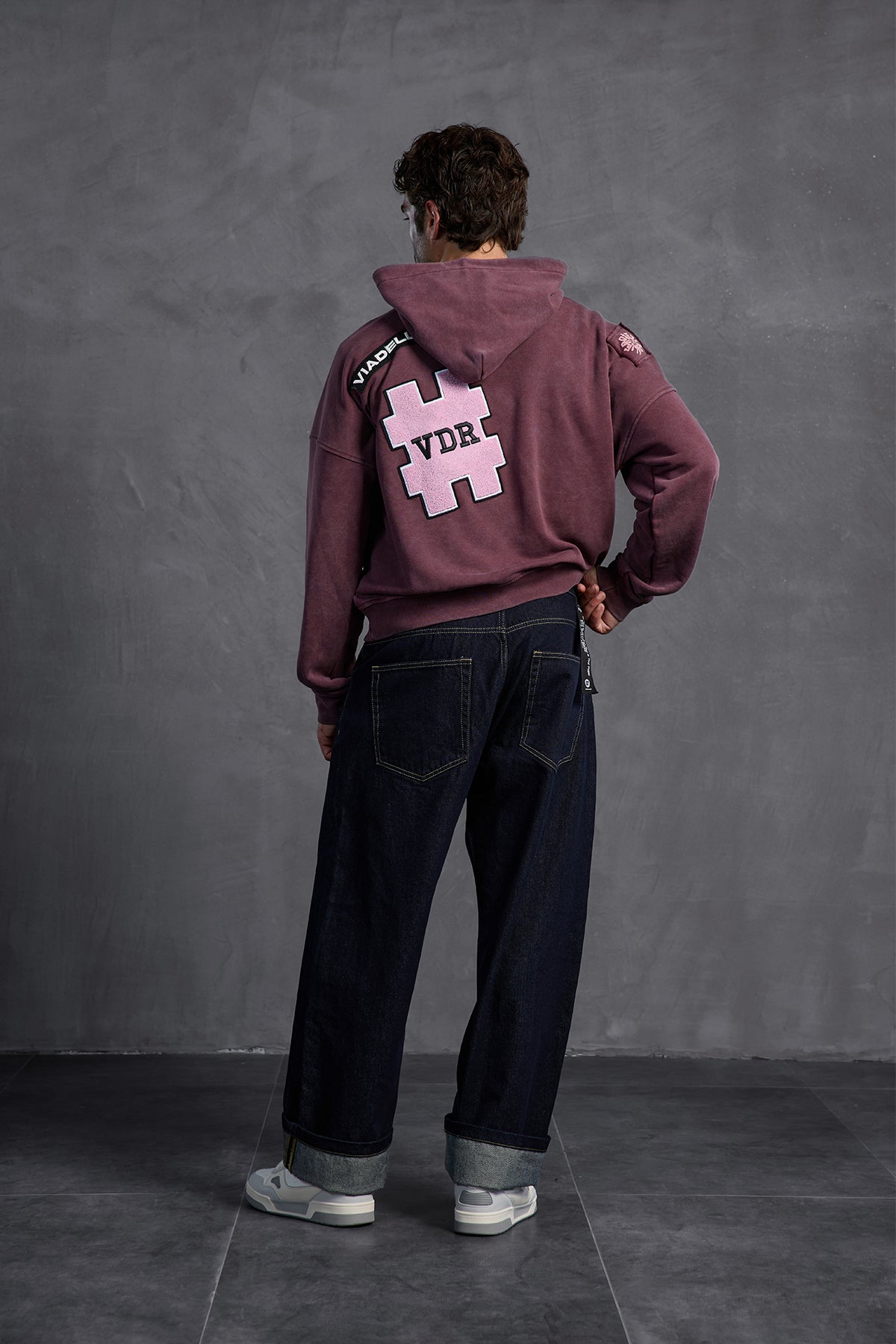 Bordo Armalı Kapüşonlu  Sweatshirt 10002