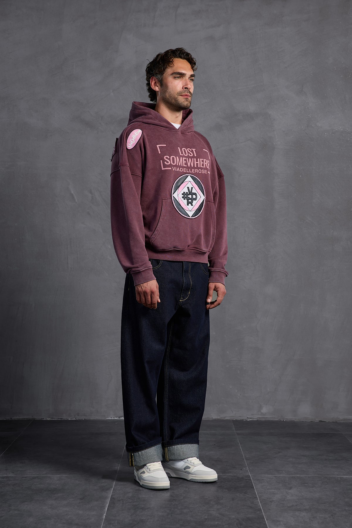 Bordo Armalı Kapüşonlu  Sweatshirt 10002