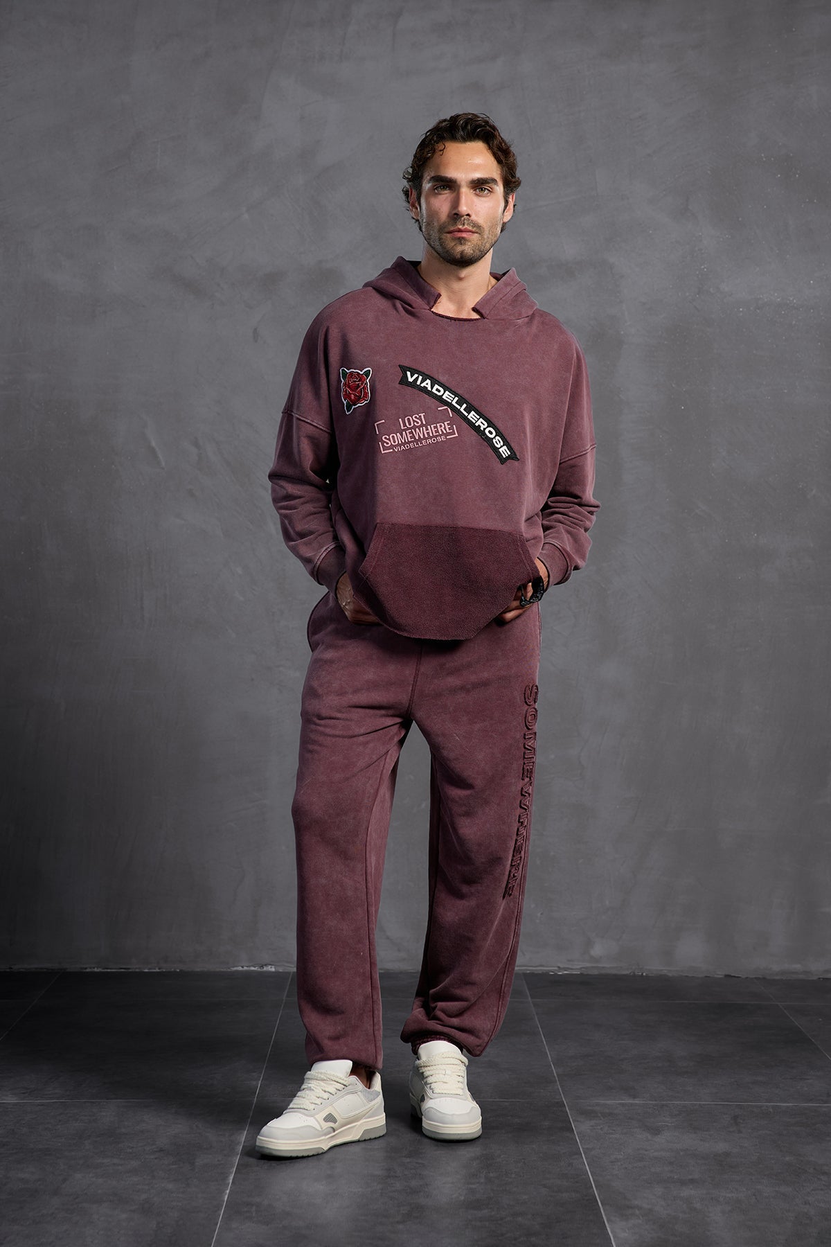 Bordo Lastikli Dar Paça  Pantolon 10005