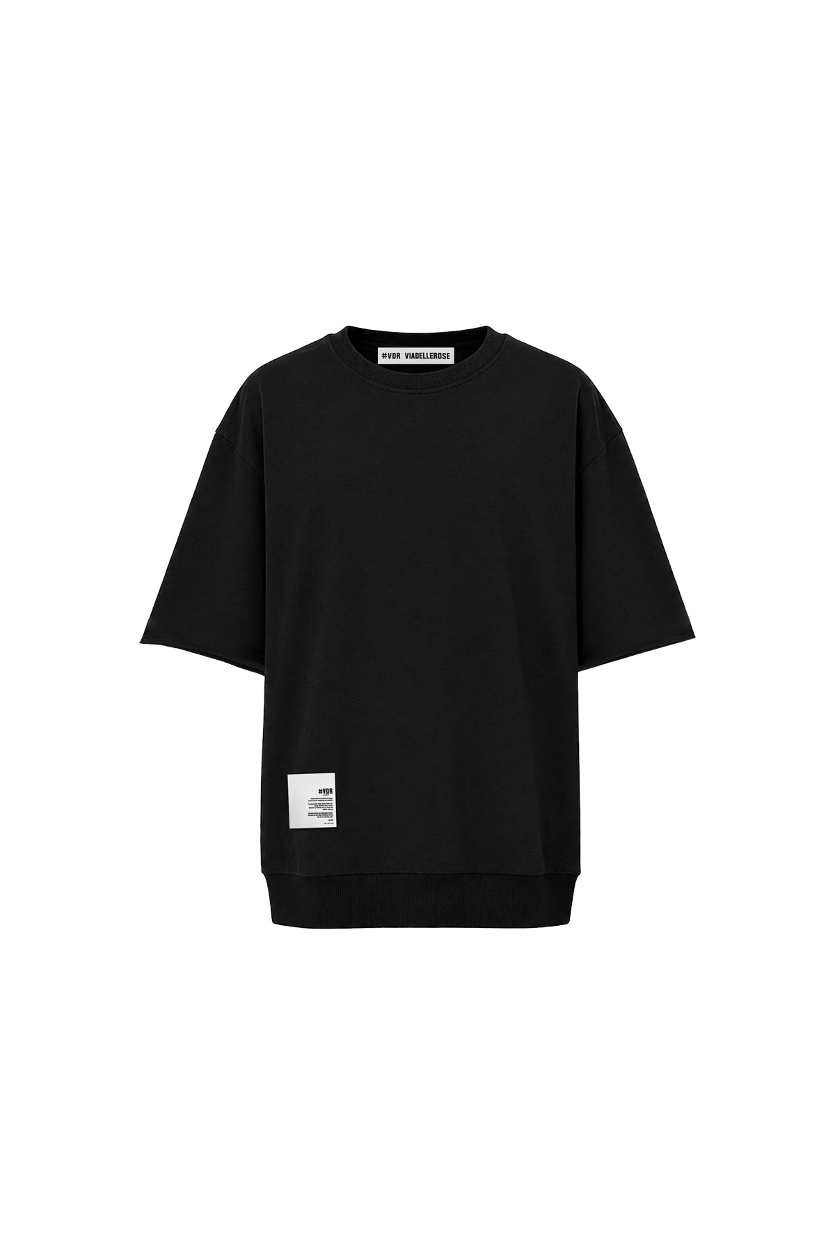 Siyah Sırt Dekolteli Katmanlı Sweatshirt 19042