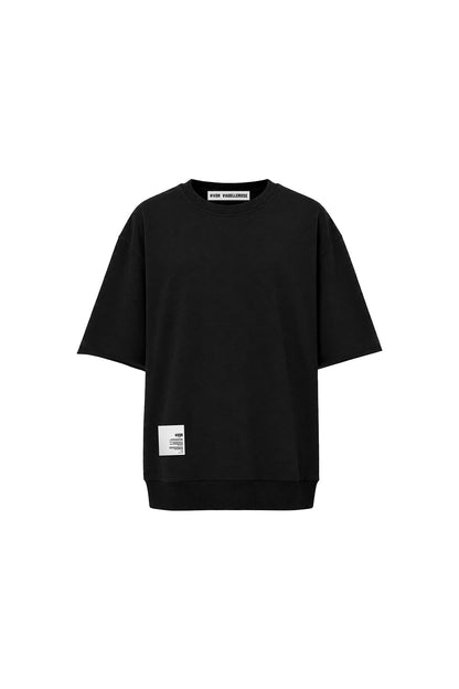 Siyah Sırt Dekolteli Katmanlı Sweatshirt 19042