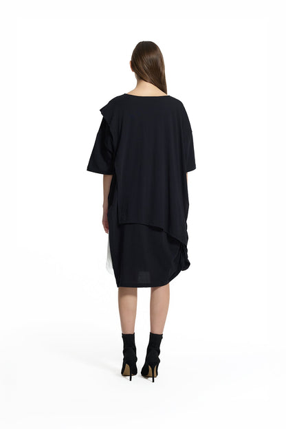 Siyah High-Low Oversize Tunik 19175