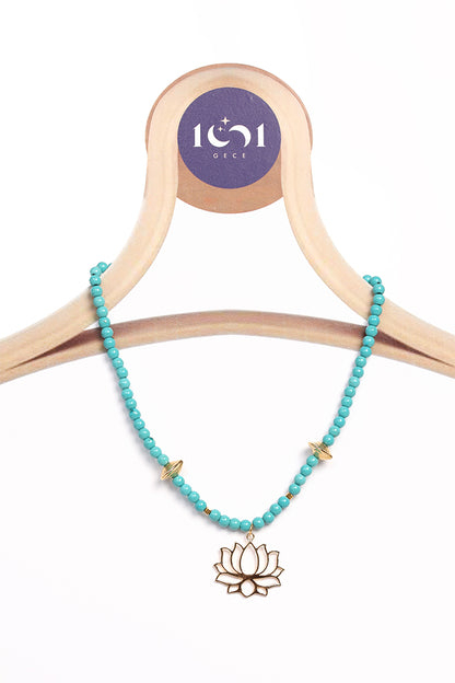 Lotus Uçlu Kolye 8888-11