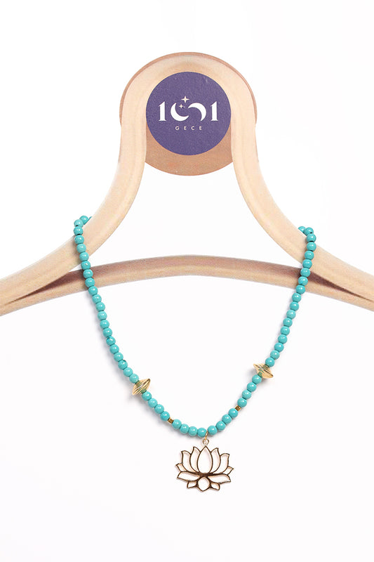 Lotus Uçlu Kolye 8888-11